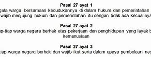 Pasal 27 Ayat 2 1945 Adalah